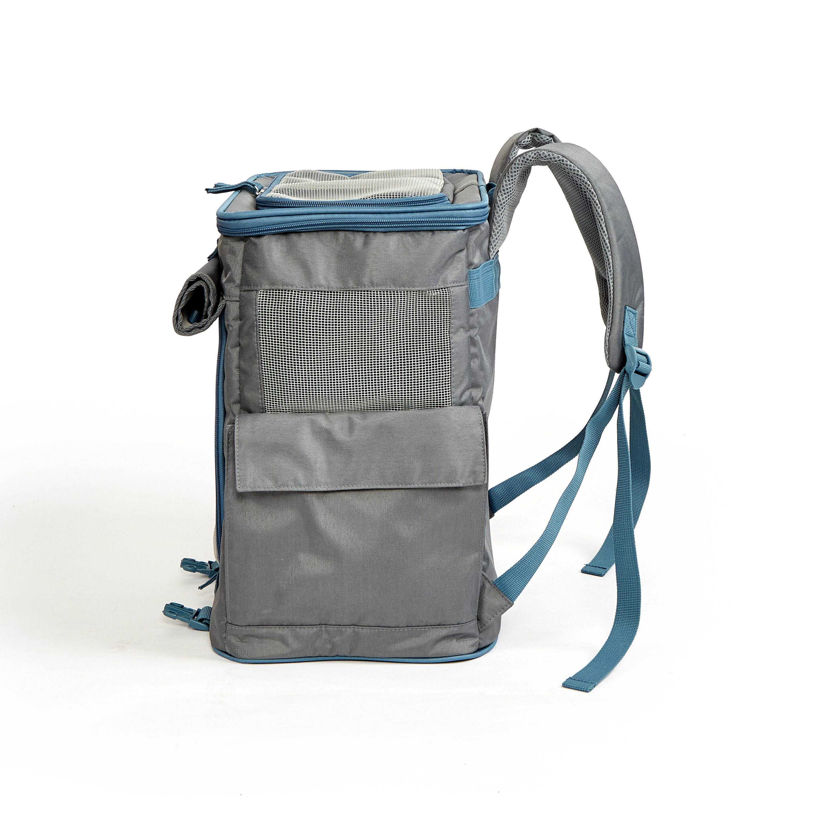 Mochila Porta Animales Gris/Azul FOFOS, , large Imagen numero 3