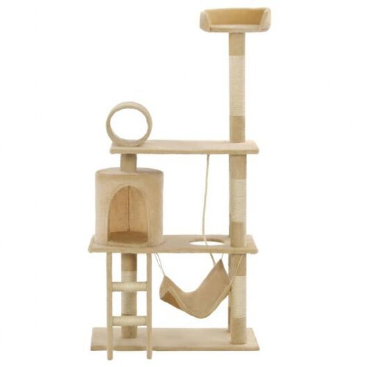 Rascador con poste de sisal para gatos color Beige, , large image number null