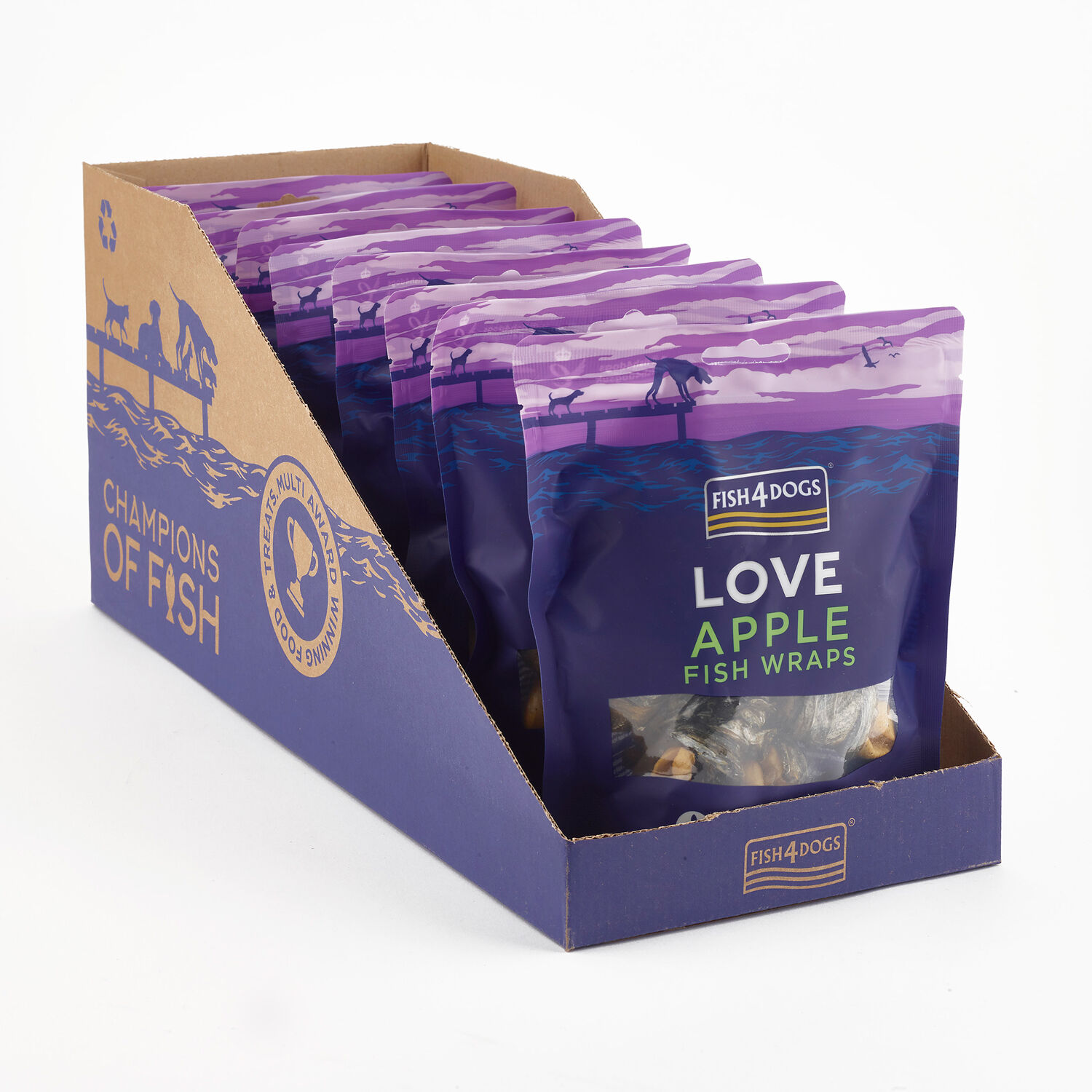 Fish4Dogs Snack natural Love Manzana Pescado para perros thumbnail