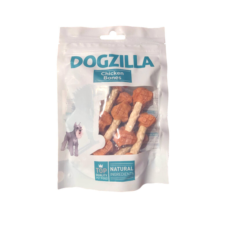 4 bolsitas x 100 g Dogzilla Huesitos de pollo para perros ¡Pack Ahorro!