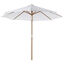 Outsunny Sombrilla Parasol de Madera Grande Ø300x250cm para Exterior Jardín Patio Altura Ajustable en 3 Niveles Desmontable Portátil Fácil de Guardar y Transportar Color Marfil, , large indicador imagen numero 1
