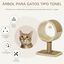 PawHut Rueda rascador de gato PawHut color Beige, , large indicador imagen numero 4