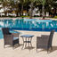 Outsunny Conjunto de Muebles para Jardín Juegos de Muebles de Ratán Incluye 1 Mesa y 2 Sillones con Cojines Estructura de Metal para Terraza Patio Marrón, , large indicador imagen numero 2