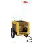 vidaXL Remolque bicicleta de perros hierro tela Oxford amarillo negro, , large indicador imagen numero 11