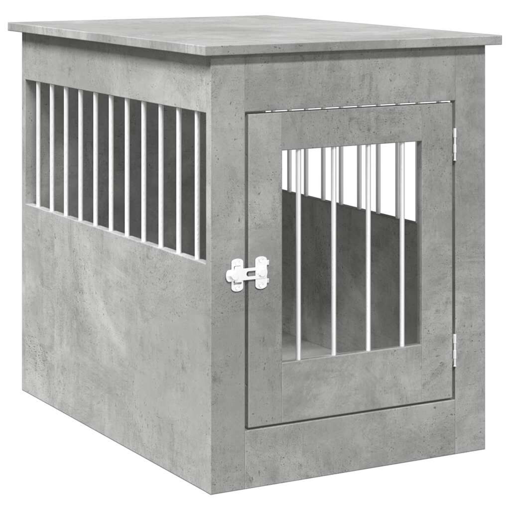 vidaXL Jaula para perros madera ingenier&iacute;a gris hormig&oacute;n 55x75x65 cm, , large Imagen numero 6