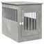vidaXL Jaula para perros madera ingeniería gris hormigón 55x75x65 cm, , large indicador imagen numero 6