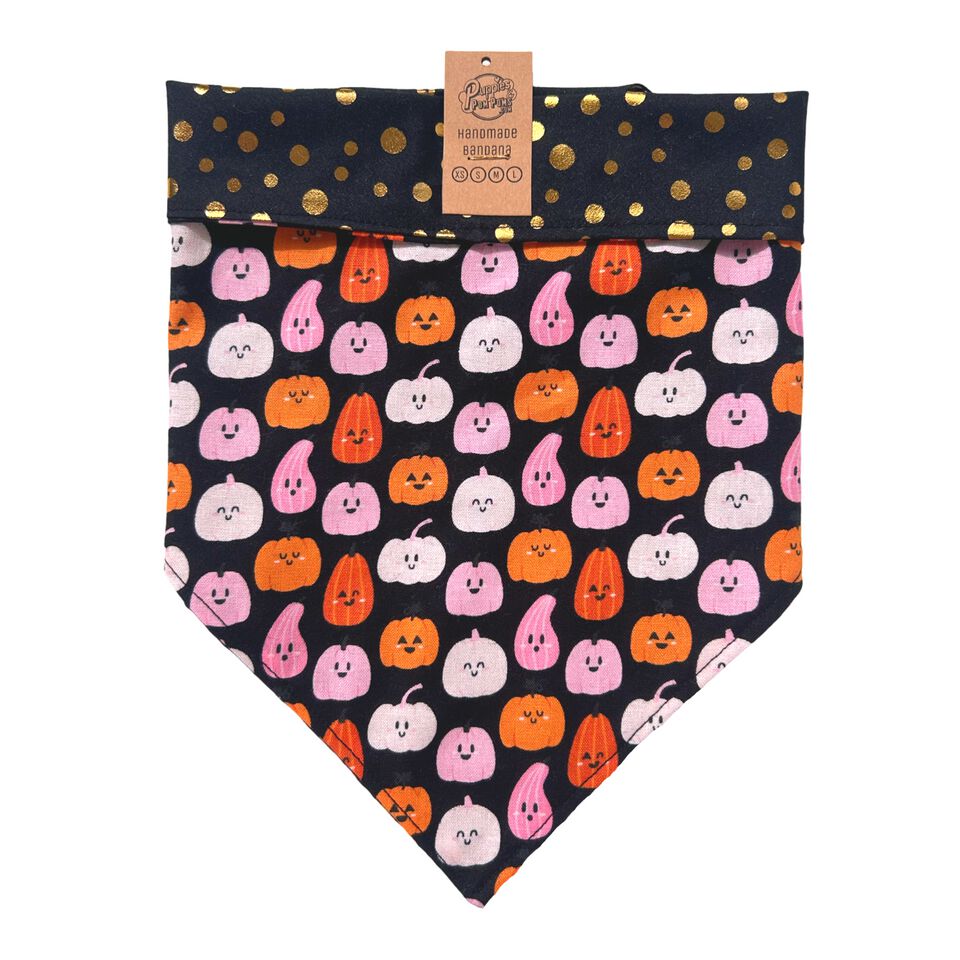 Bandana para perro Happy Pumpkins de Halloween - Para atar, , large Imagen numero 2