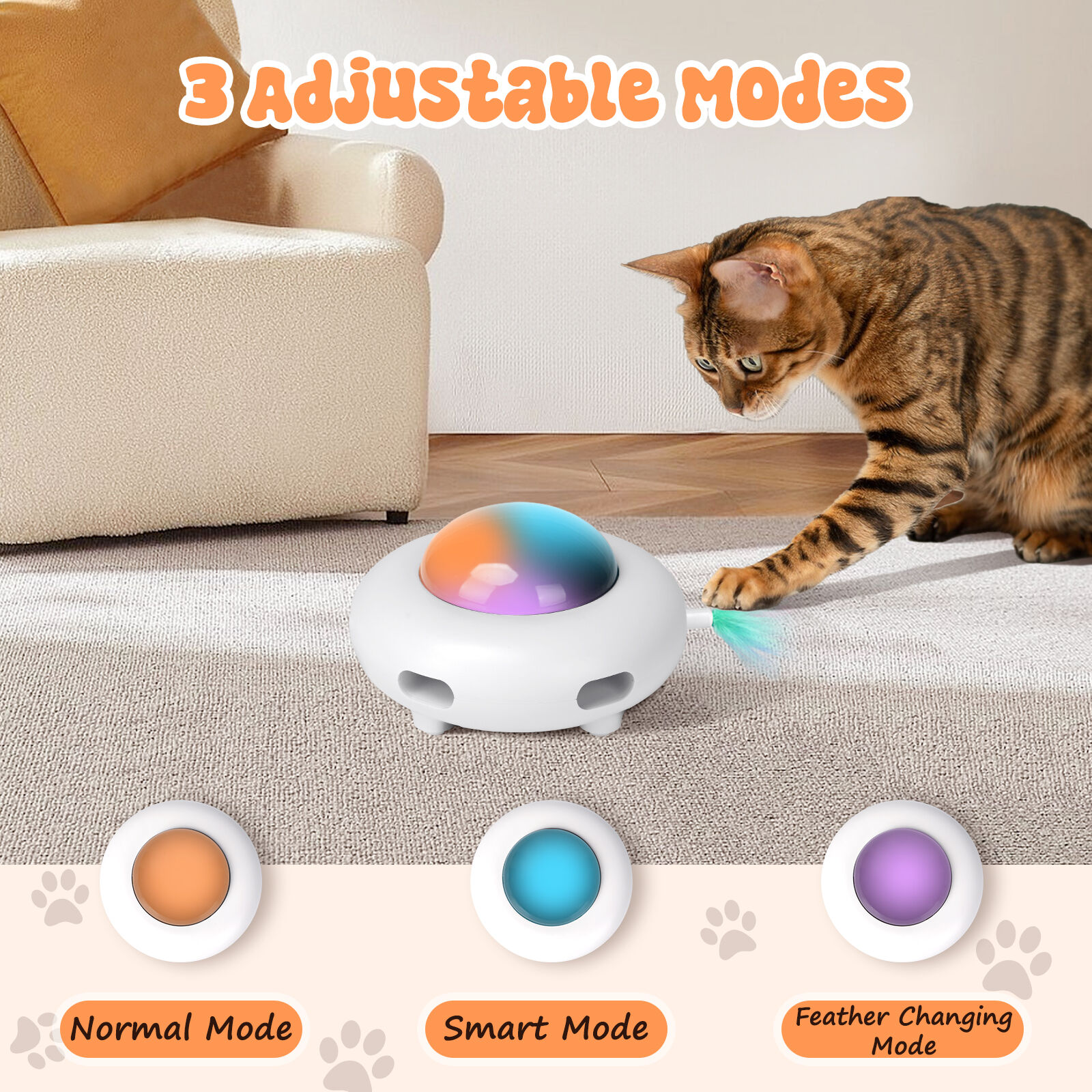 Nobleza Juguete de Pluma Eléctrico Interactivo para Gatos thumbnail