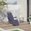 Outsunny Tumbona Reclinable y Plegable Silla de Playa Tumbona Relax Plegable con Respaldo Ajustable Reposabrazos Almohada y Reposapiés para Jardín Balcón Carga 136 kg 135x60x89 cm Gris, , large indicador imagen numero 2