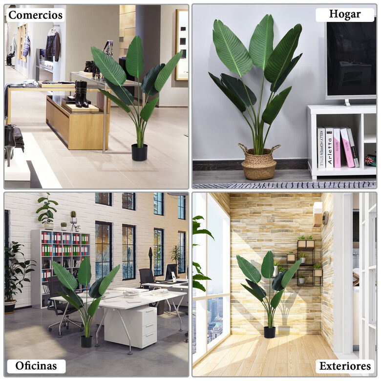 Outsunny Planta de Palma Artificial Verde para Exterior thumbnail