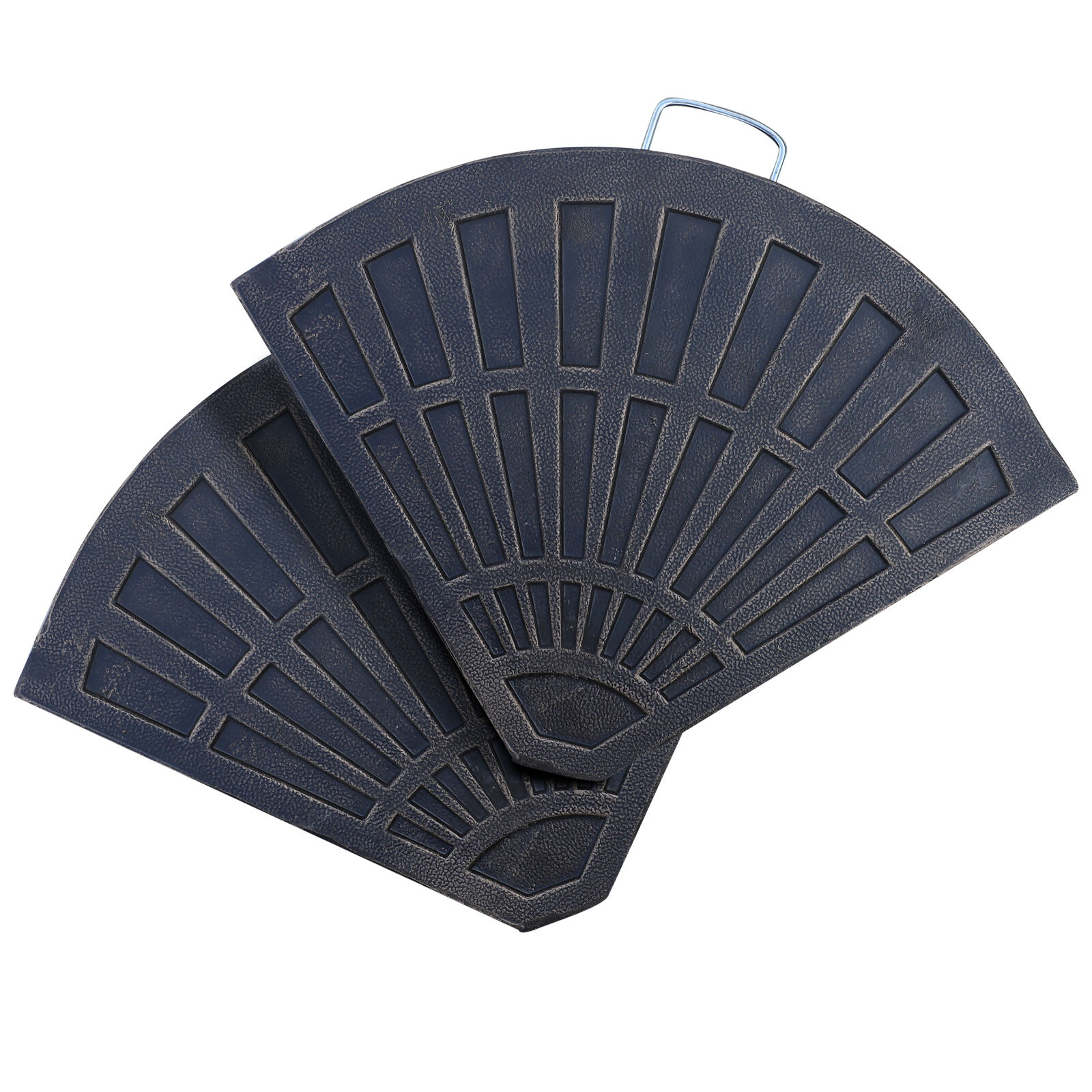Outsunny Juego de 2 Piezas Base de Sombrilla Parasol Exc&eacute;ntrico Pies Soporte de Sombrilla Banana de Patio Jard&iacute;n 66x47x4.2cm Resina, , large Imagen numero 1