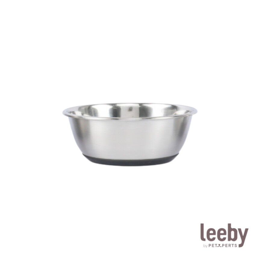Leeby Comedero Acero Inoxidable con Base Goma para perros y gatos, , large Imagen numero 2
