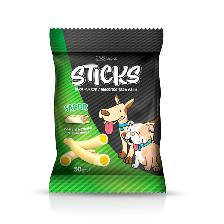 2&Snacks Sticks de Rolls de Pollo para perros, , large image number null