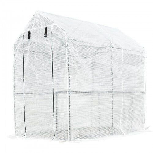 Invernadero con estantes para flores Outsunny color Blanco, , large Imagen numero 4