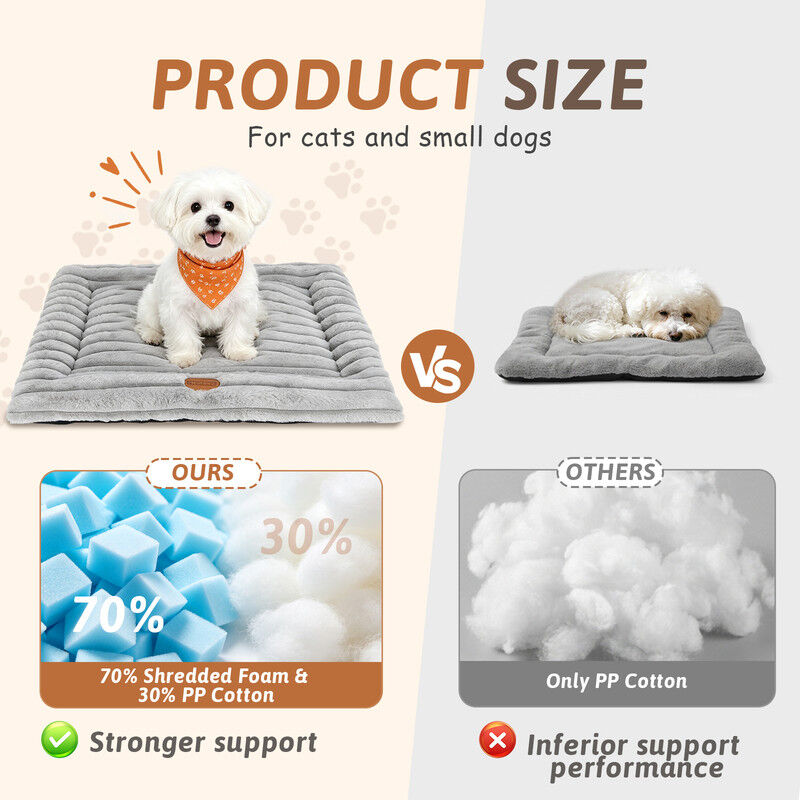 Nobleza Cama Cueva para Gatos y Perros Peque&ntilde;os (50 x 40 cm) - Coj&iacute;n de Peluche Suave y Lavable con Relleno Mullido de Alta Resistencia, Cama T&eacute;rmica Antideslizante para Sof&aacute;, Jaula o Suelo, Gris Talla S, , large Imagen numero 5