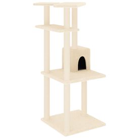 VidaXL Árbol Rascador con cueva y postes de sisal para gatos