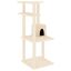 vidaXL Rascador para gatos con postes de sisal color crema 123 cm, , large indicador imagen numero 1