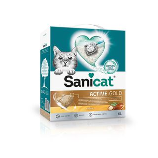 Sanicat Bentonita Aglomerante Aroma Active Gold para gato