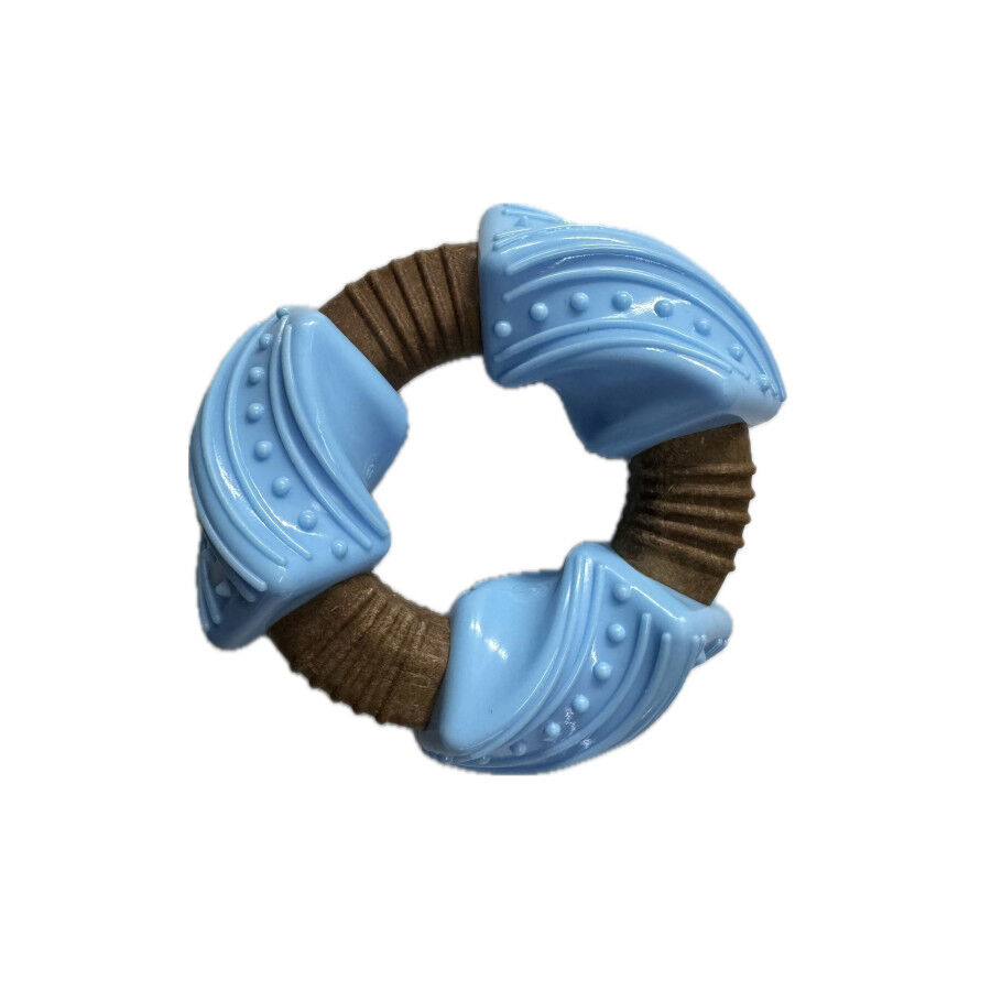 Tootoy! Anillo Mordedor Dental Azul y Marr&oacute;n para perros, , large Imagen numero 2