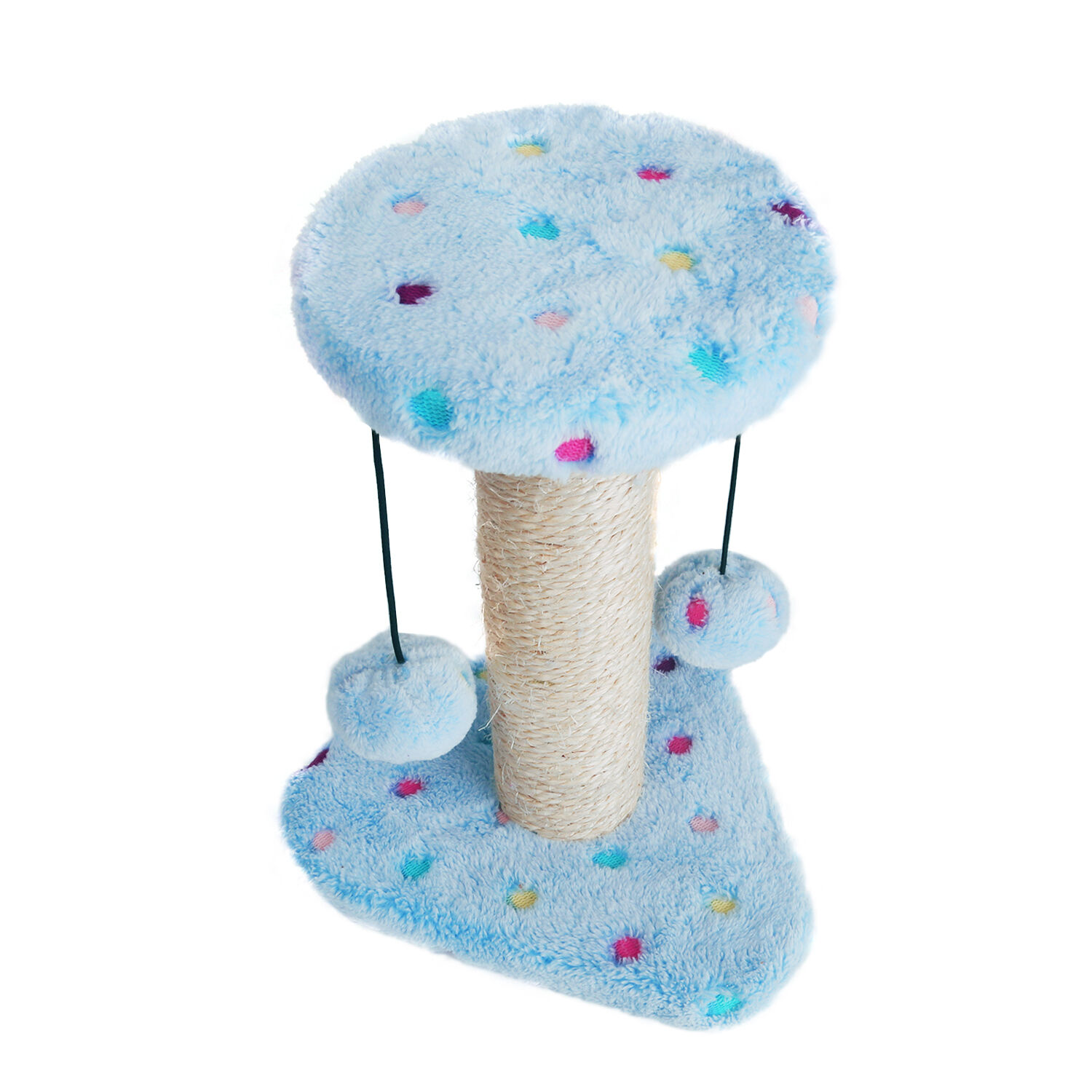 Nobleza &ndash; Poste rascador para gatos de sisal con juguete. Peque&ntilde;o, Color Azul. Medidas: 20*22*28vm, , large Imagen numero 4