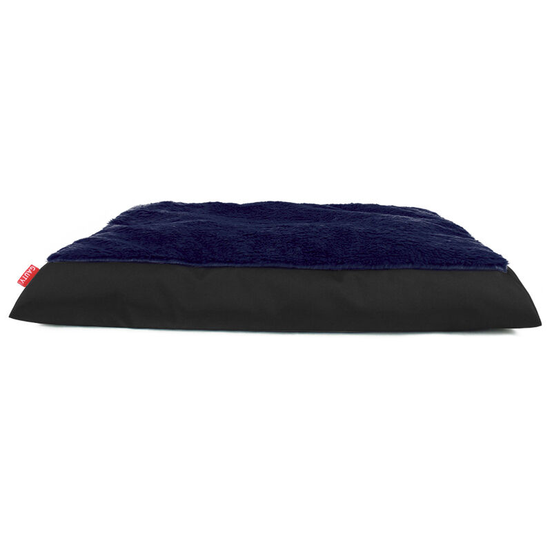 Gauty Cama Redonda para Perros y Gatos  Tela Impermeable y pelo - Negro y azul oscuro, , large Imagen numero 1