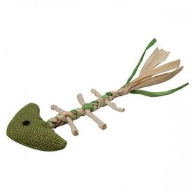 Peluche de espina de pescado para gatos color Verde