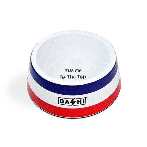 Dashi stripes comedero de bamb&uacute; rojo y azul para mascotas, , large Imagen numero 1