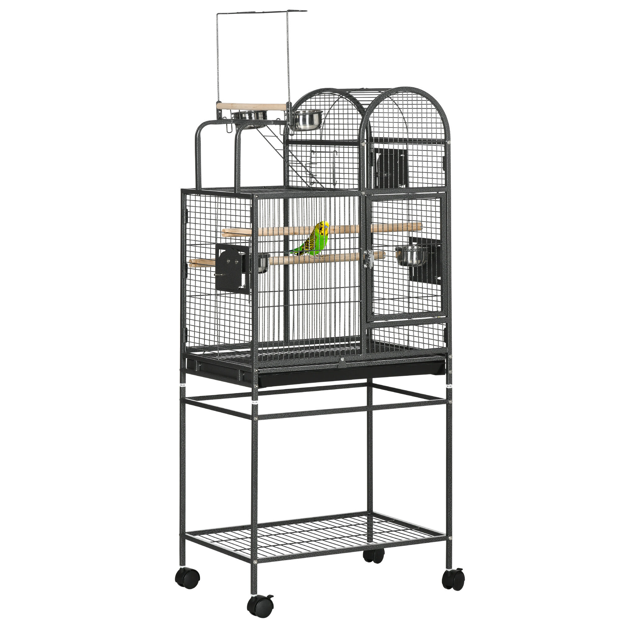 PawHut Jaula para P&aacute;jaros Met&aacute;lica con 4 Puertas, , large Imagen numero 1