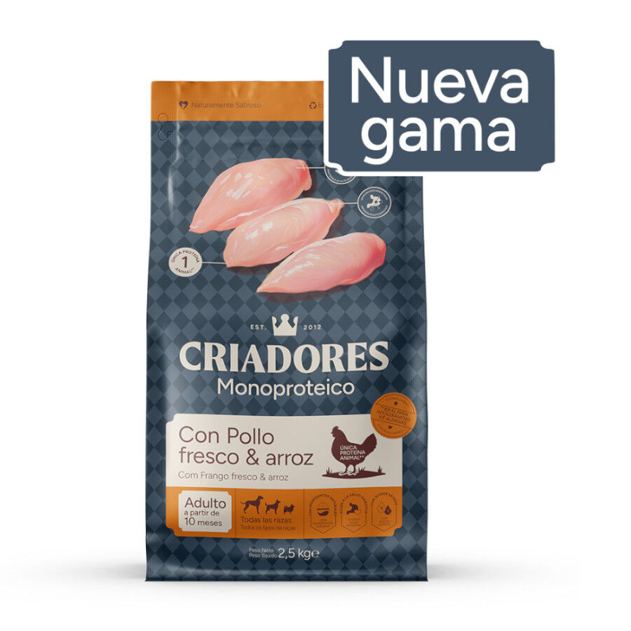 10 kg Criadores Monoproteico Adulto con Pollo pienso para perros, , large Imagen numero 2