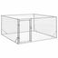 vidaXL Perrera de exterior puerta acero galvanizado plateado 3x2x1 m, , large indicador imagen numero 16