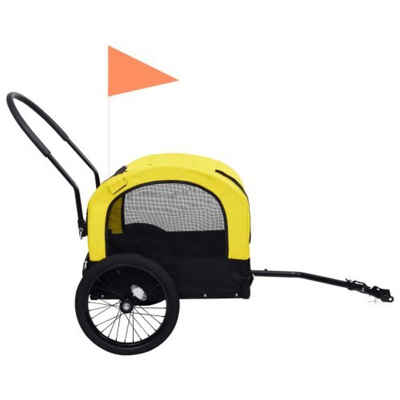 Remolque de paseo de mascotas para bicicletas color Amarillo, , large image number null