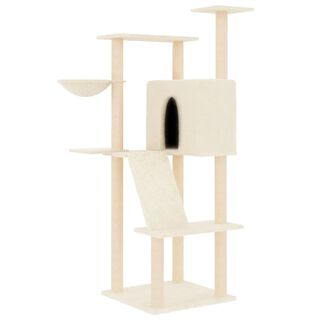 VidaXL Rascador con escalera y cueva crema para gatos