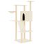 vidaXL Rascador para gatos con postes de sisal color crema 143 cm, , large indicador imagen numero 1