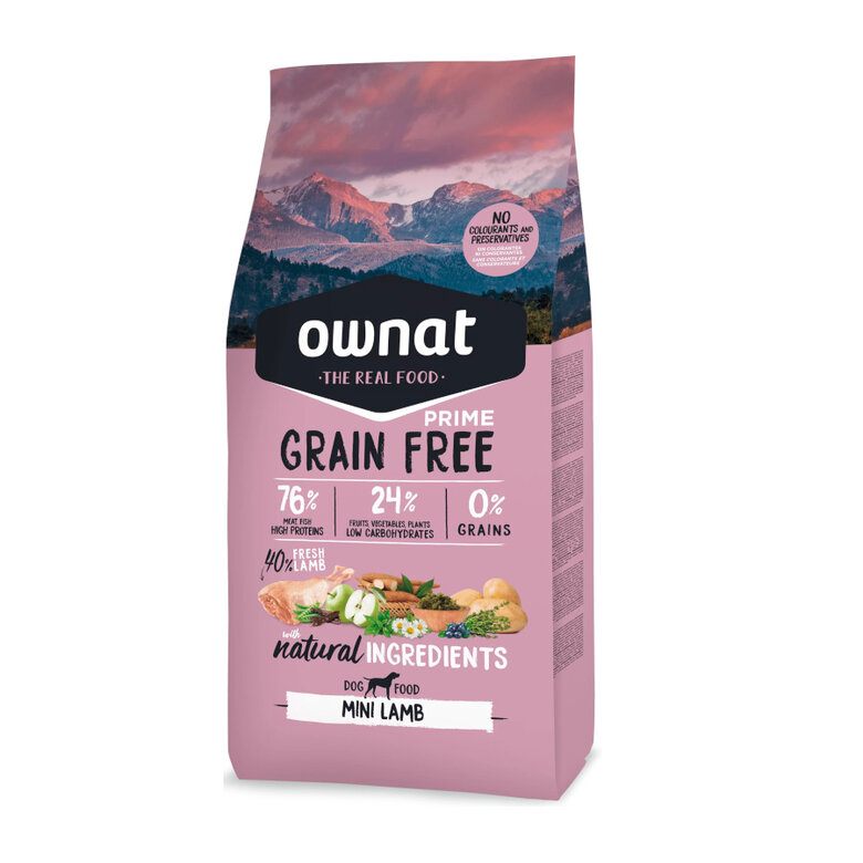 Ownat Mini Prime Grain Free Cordero pienso para perros, , large image number null