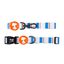 Collar ajustable para perros Zooz Snoopy Stripe Blue Orange, , large indicador imagen numero 1