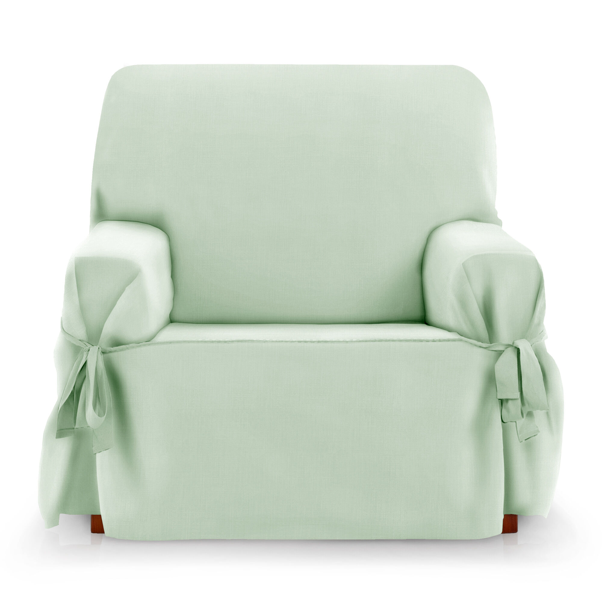 Protector Funda Sofa 2 Plazas con lazos. Color Verde. 2 plazas (120 - 180 cm), , large Imagen numero 5