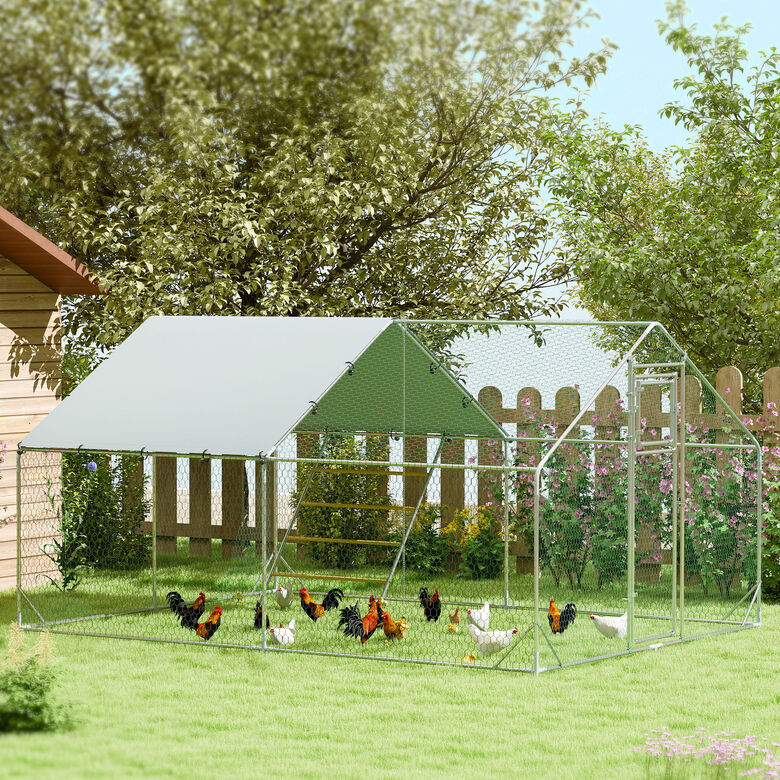 PawHut Gallinero Exterior Plata thumbnail