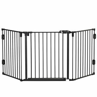PawHut Barrera para Perros Negro