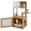 COSTWAY &Aacute;rbol Rascador para Gatos, Torre para Gatos de de M&uacute;ltiples Niveles con Postes Rascadores de Sisal, Condo, Zona de Alimentaci&oacute;n y Bola Colgante y Recinto para Caja de Arena, 117,5 cm (Natural), , large indicador imagen numero 1