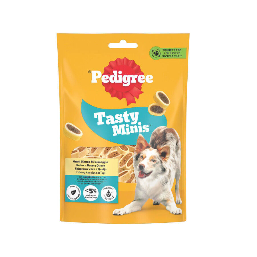 Pedigree Tasty Mini Snacks Sabor Queso y Buey para Perros thumbnail