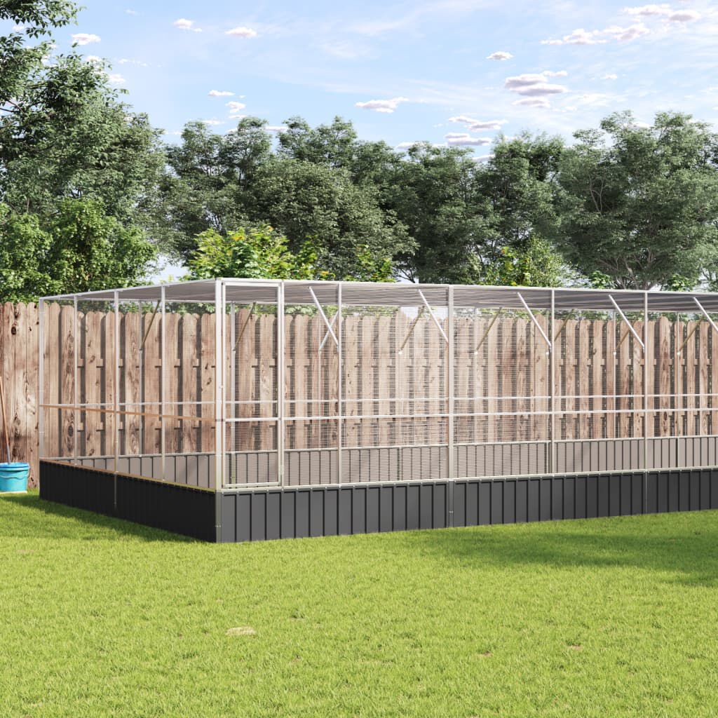 vidaXL Pajarera acero plateado para pájaros thumbnail