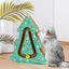 Nobleza Rascador para Gatos con Hierba Gatera,Cat arañazos cartón con Bola de Campana,Cartón Rascador de Gatos,Forma de árbol de navidad,34*38.5*5.5cm, , large indicador imagen numero 4