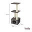 Leeby Colette DoubPost torre rascador con cama nido gris para gatos, , large indicador imagen numero 4