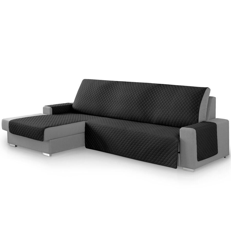 Vipalia Protector Cubresofa Rombos. Negro. Chaise Longue Izquierda 240 cm, , large Imagen numero 1