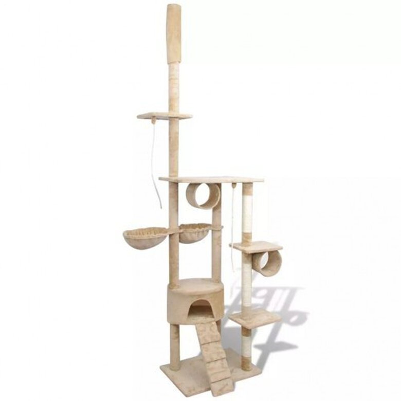 Rascador con postes XL para gatos color Beige, , large image number null