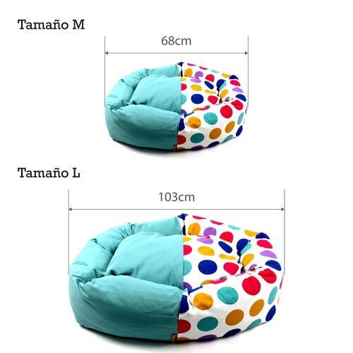 Cuna Donut Parch&iacute;s para perros color Celeste, , large Imagen numero 3