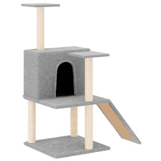 VidalXL Rascador de sisal gris claro para gatos