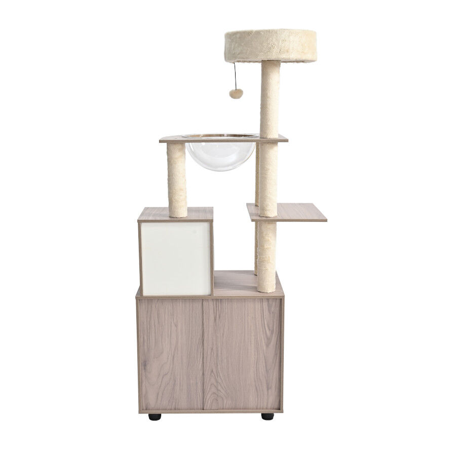Leeby Luna &aacute;rbol rascador con mueble para gatos, , large Imagen numero 9