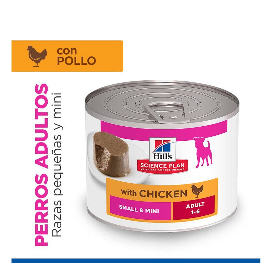 200 g Hill's Science Plan Adult Small & Mini Mousse de Pollo lata para perros, , large Imagen numero 2