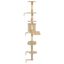 VidaXL Rascador de pared con postes de sisal color Beige, , large indicador imagen numero 5